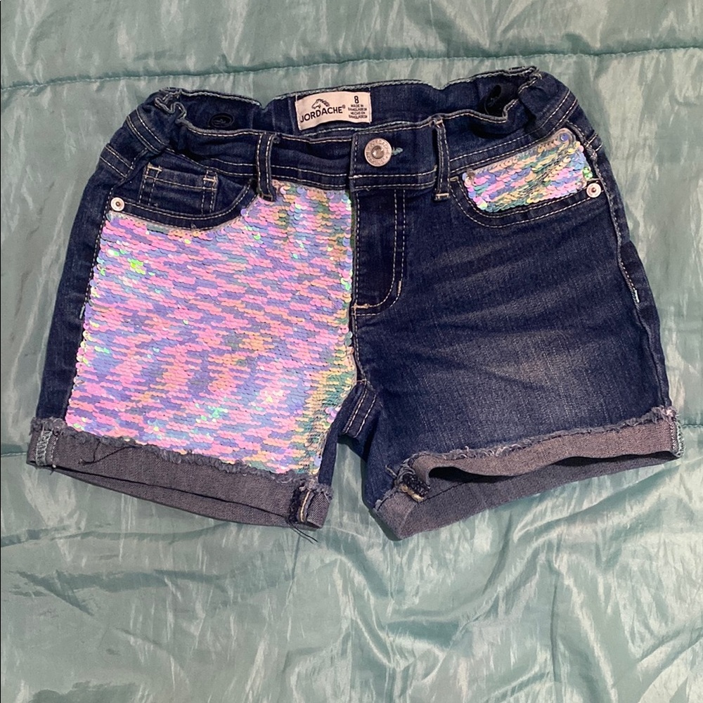 Jordache Denim Shorts with Sequin Detail